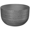 Jean Metal Coffee Table Antique Silver - WyndenHall: Hammered Texture, No Assembly Required