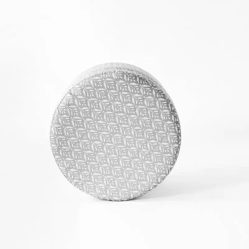 Cole Classics Round Storage Ottoman Flared Wood Leg - HomePop