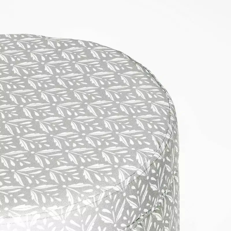Cole Classics Round Storage Ottoman Flared Wood Leg - HomePop