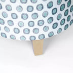 Cole Classics Round Storage Ottoman Flared Wood Leg - HomePop