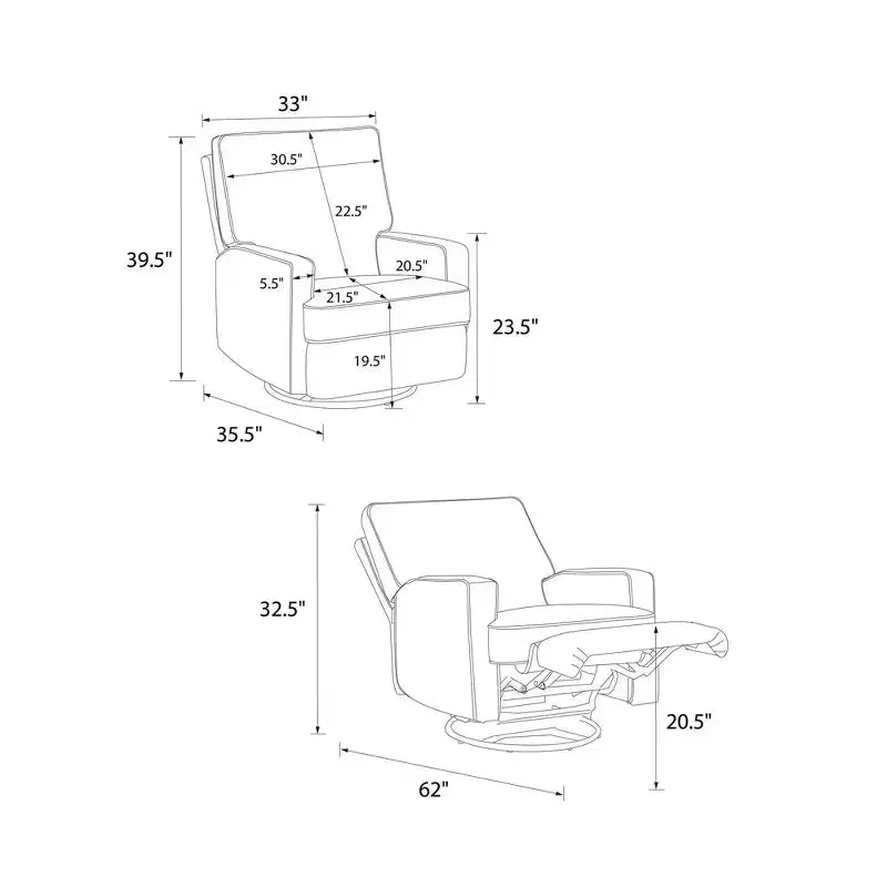 Fauteuil inclinable pivotant et coulissant Baby Relax Addison