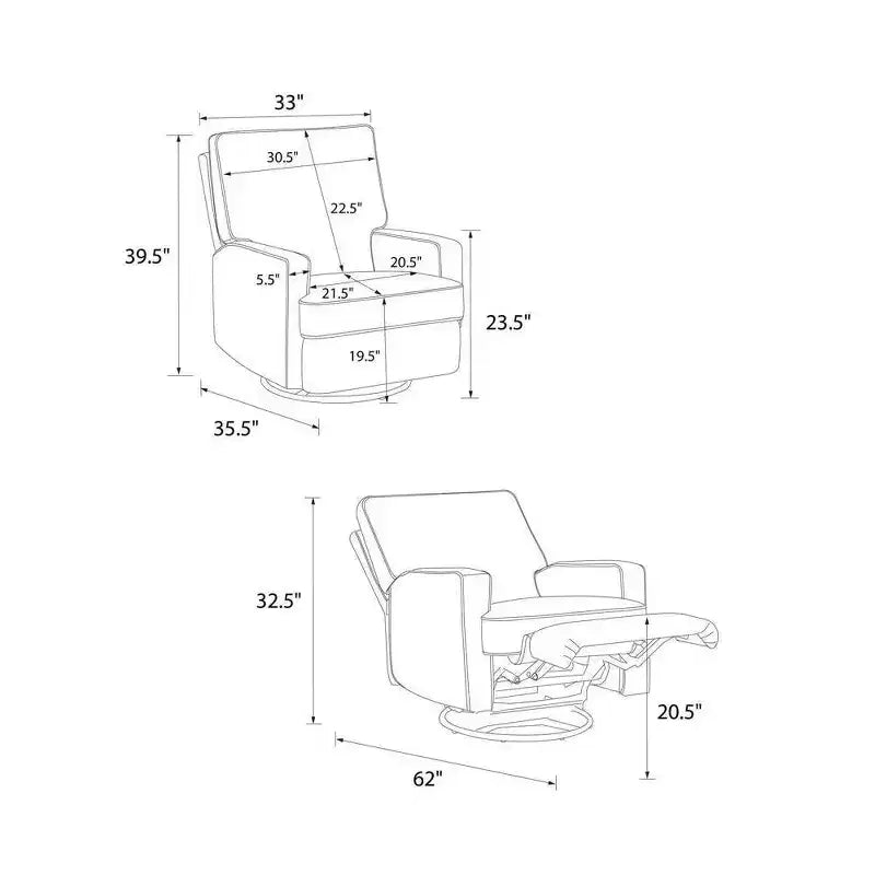 Fauteuil inclinable pivotant et coulissant Baby Relax Addison