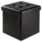 Ashford Storage Ottoman with Accent Stools Faux Leather - Winsome