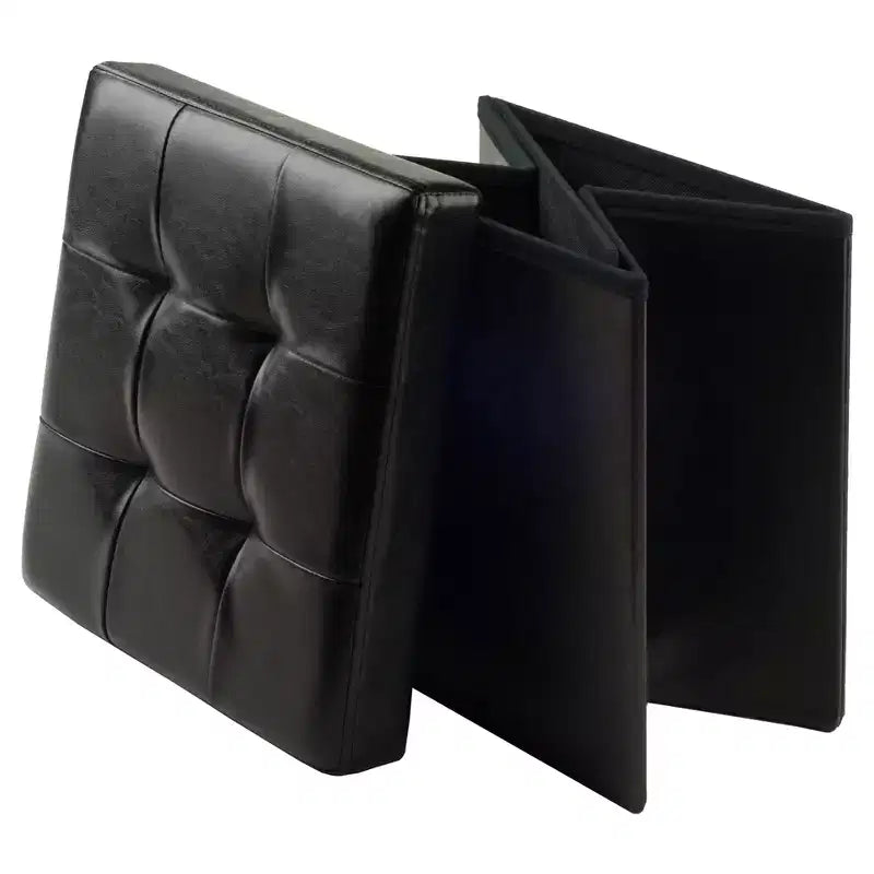 Ashford Storage Ottoman with Accent Stools Faux Leather - Winsome
