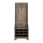 27 Narrow Hall Tree with 9 Shoe Cubbies - Prepac