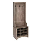 27 Narrow Hall Tree with 9 Shoe Cubbies - Prepac