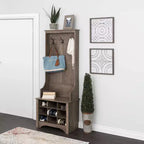 27 Narrow Hall Tree with 9 Shoe Cubbies - Prepac