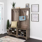 27 Narrow Hall Tree with 9 Shoe Cubbies - Prepac