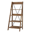 68.25 Support pour plantes / étagère échelle en bois massif Boho à 4 niveaux - Saracina Home