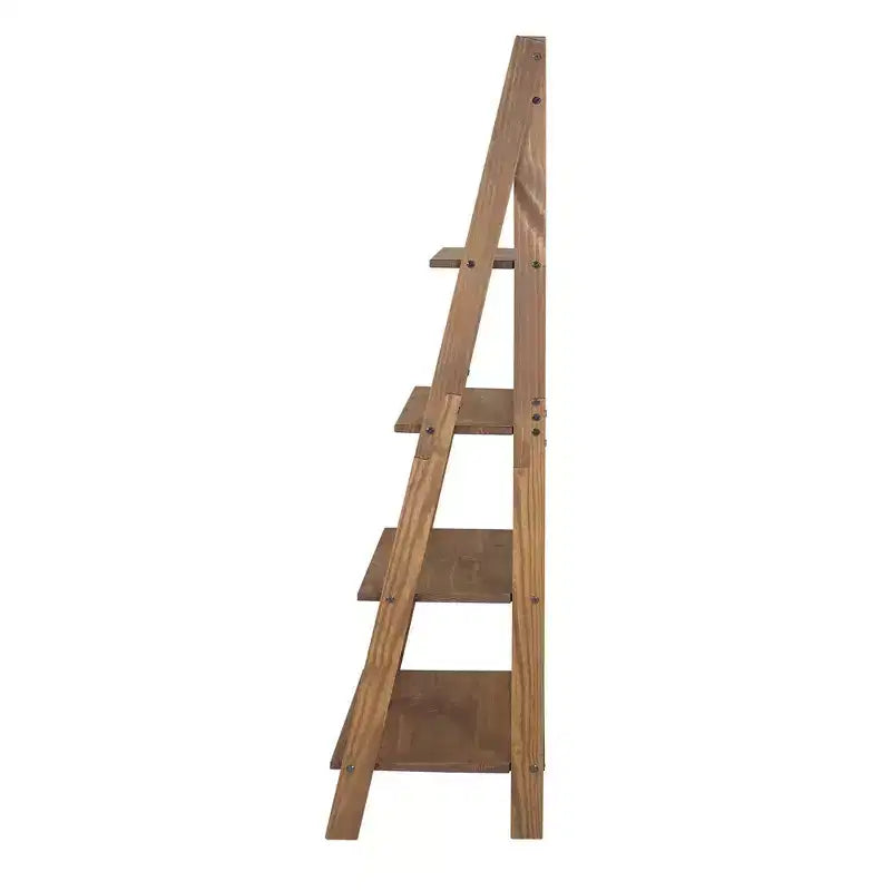 68.25 Support pour plantes / étagère échelle en bois massif Boho à 4 niveaux - Saracina Home