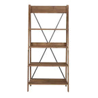 68.25 Support pour plantes / étagère échelle en bois massif Boho à 4 niveaux - Saracina Home
