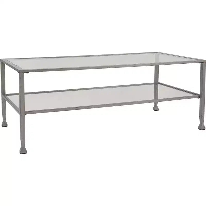 Table basse Maddox en verre et métal - ClickDecor