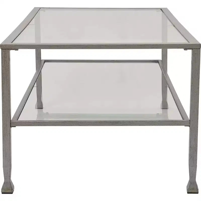 Table basse Maddox en verre et métal - ClickDecor