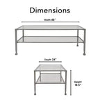 Table basse Maddox en verre et métal - ClickDecor