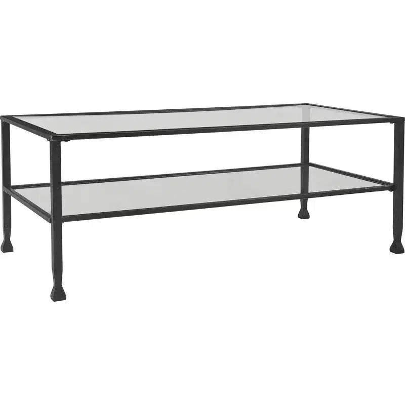 Table basse Maddox en verre et métal - ClickDecor