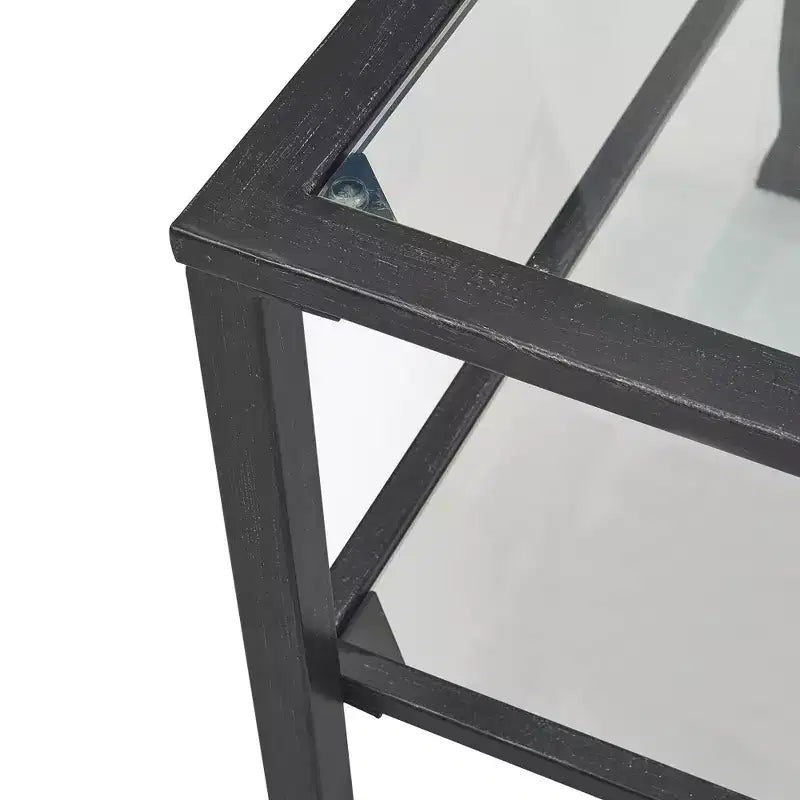 Table basse Maddox en verre et métal - ClickDecor