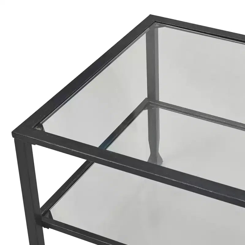Table basse Maddox en verre et métal - ClickDecor