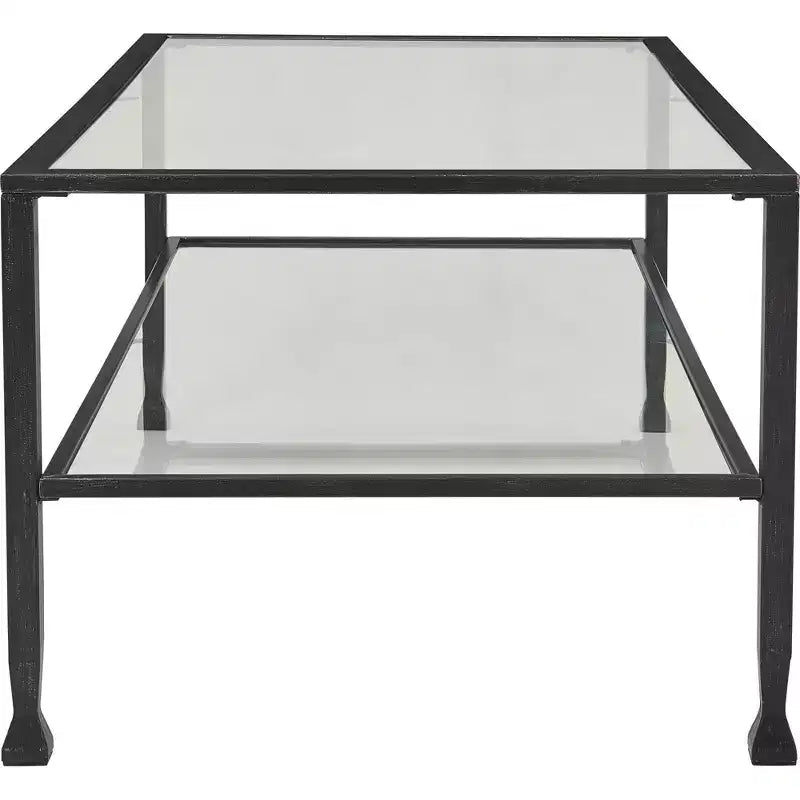 Table basse Maddox en verre et métal - ClickDecor