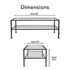 Table basse Maddox en verre et métal - ClickDecor