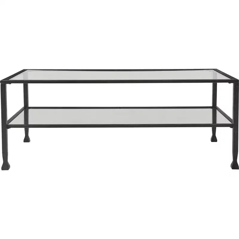 Maddox Glass and Metal Coffee Table - ClickDecor