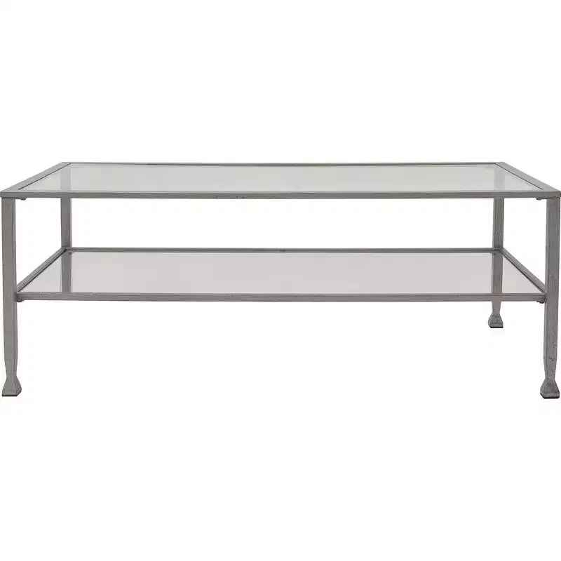Table basse Maddox en verre et métal - ClickDecor