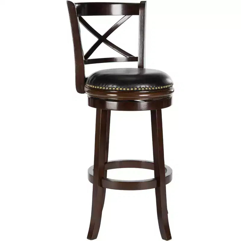 Tabouret de bar pivotant Butler - FOX7014 - Cappuccino/Noir - Safavieh Couture