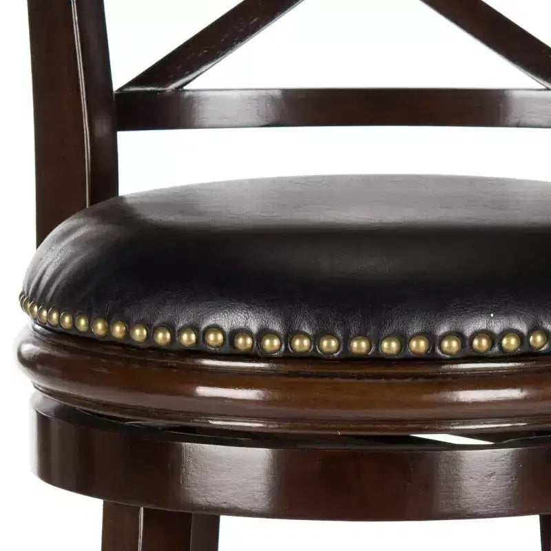 Tabouret de bar pivotant Butler - FOX7014 - Cappuccino/Noir - Safavieh Couture