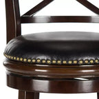 Tabouret de bar pivotant Butler - FOX7014 - Cappuccino/Noir - Safavieh Couture