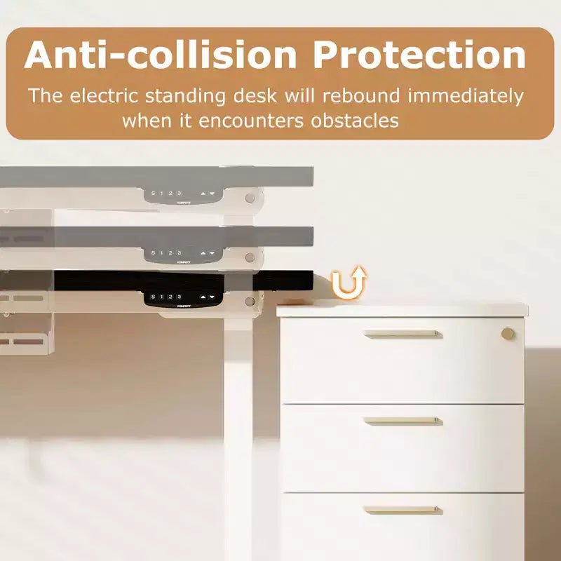 Costway Ergonomic Electric Adjustable Standing up Desk Dual Motor w/ Controller