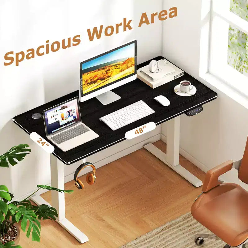 Costway Ergonomic Electric Adjustable Standing up Desk Dual Motor w/ Controller