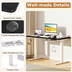 Costway Ergonomic Electric Adjustable Standing up Desk Dual Motor w/ Controller
