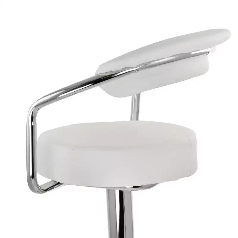 Elama 2 Piece Faux Leather Retro Adjustable Bar Stool with Chrome Handles and Base