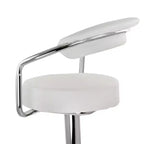 Elama 2 Piece Faux Leather Retro Adjustable Bar Stool with Chrome Handles and Base