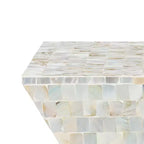 Tabouret en Mosaïque Carrée Aigue-Marine - Multicolore/Bleu - Safavieh