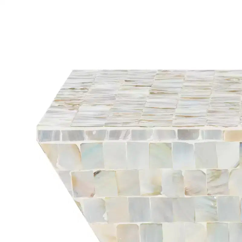 Tabouret en Mosaïque Carrée Aigue-Marine - Multicolore/Bleu - Safavieh