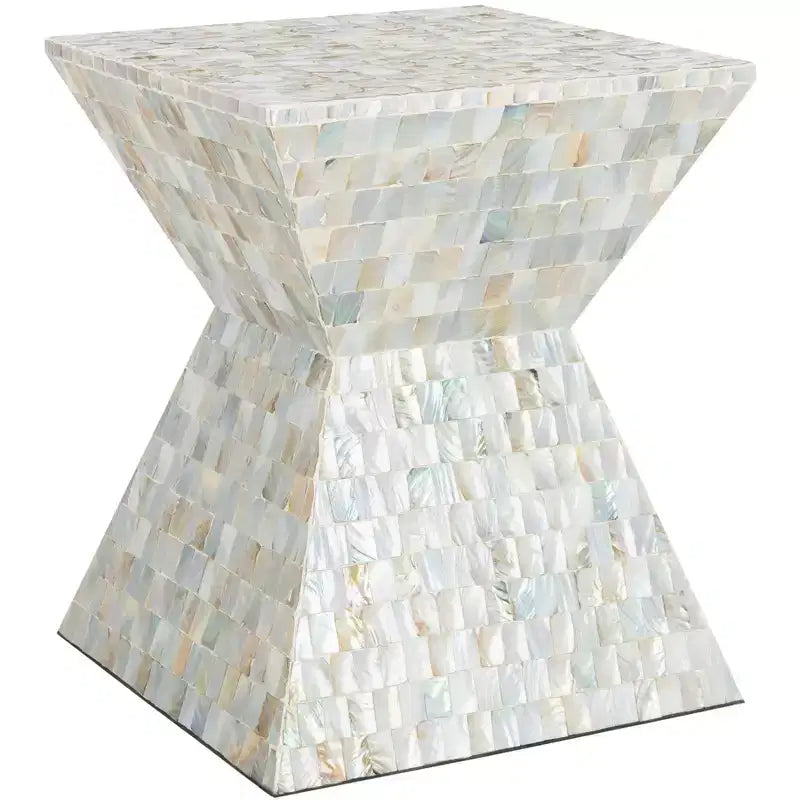 Tabouret en Mosaïque Carrée Aigue-Marine - Multicolore/Bleu - Safavieh