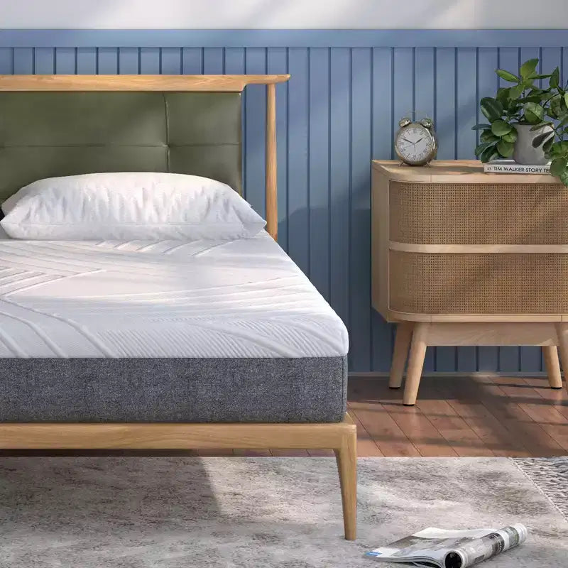 Costway 8'' Jacquard Mattress Gel Infused Memory Foam Medium Firm Bamboo Charcoal Queen\Full
