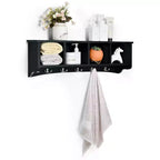 Costway Hanging Entryway Shelf Coat Rack Wall Mounted Storage Cabinets