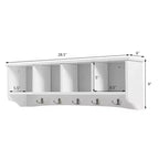 Costway Hanging Entryway Shelf Coat Rack Wall Mounted Storage Cabinets