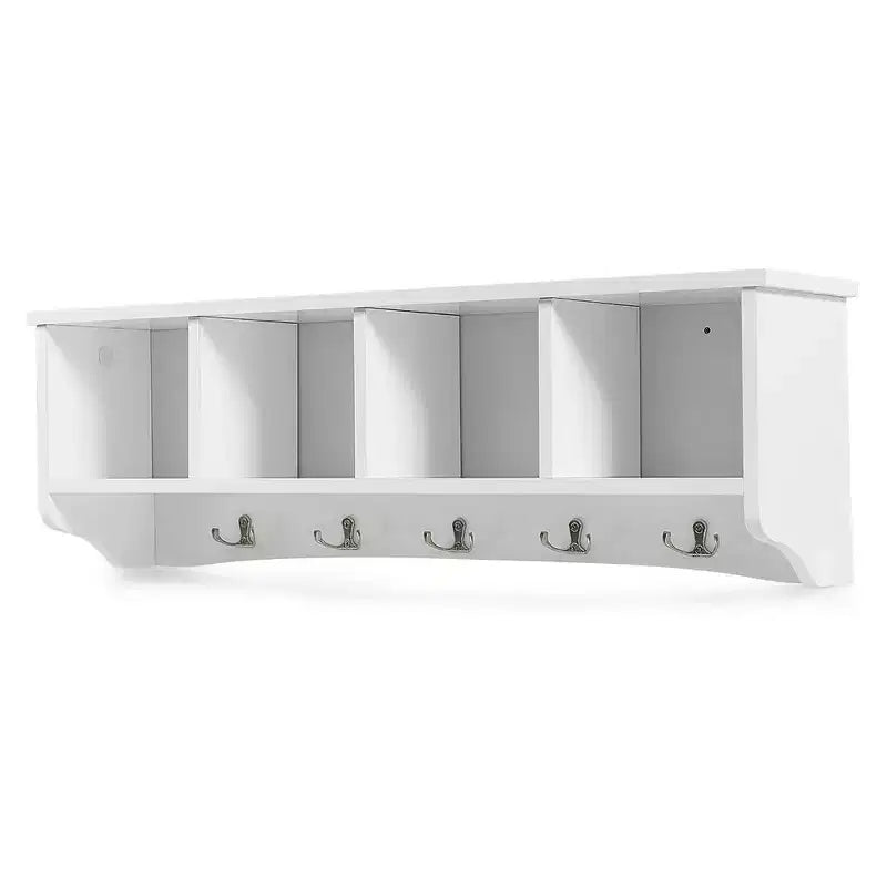 Costway Hanging Entryway Shelf Coat Rack Wall Mounted Storage Cabinets