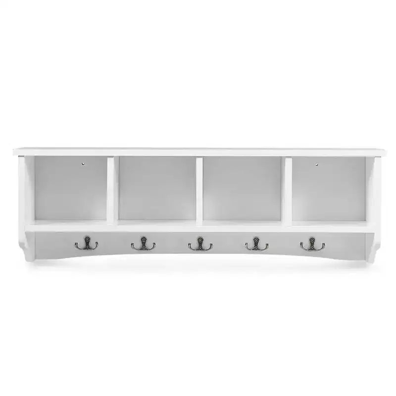 Costway Hanging Entryway Shelf Coat Rack Wall Mounted Storage Cabinets