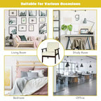 Costway Lot de 2 fauteuils d'appoint en tissu, bois massif, rembourrés, fauteuil de salon, jaune/beige/gris/orange/bleu/gris