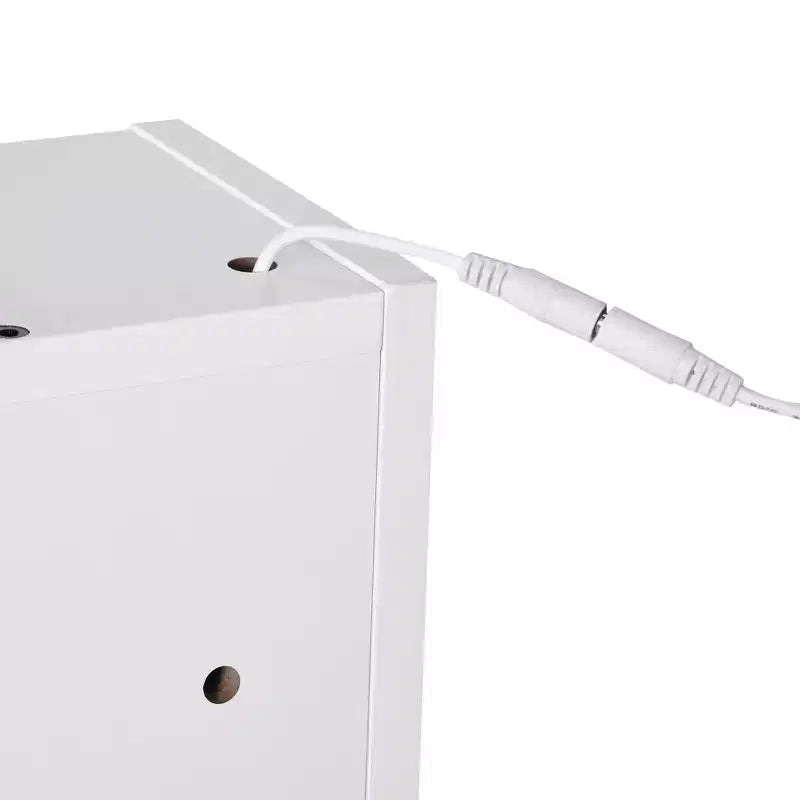 Armoire de toilette kleankin avec éclairage LED et miroir, meuble de rangement mural pour salle de bain avec interrupteur tactile variateur et chargement USB, blanc