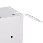 Armoire de toilette kleankin avec éclairage LED et miroir, meuble de rangement mural pour salle de bain avec interrupteur tactile variateur et chargement USB, blanc