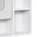 Armoire de toilette kleankin avec éclairage LED et miroir, meuble de rangement mural pour salle de bain avec interrupteur tactile variateur et chargement USB, blanc