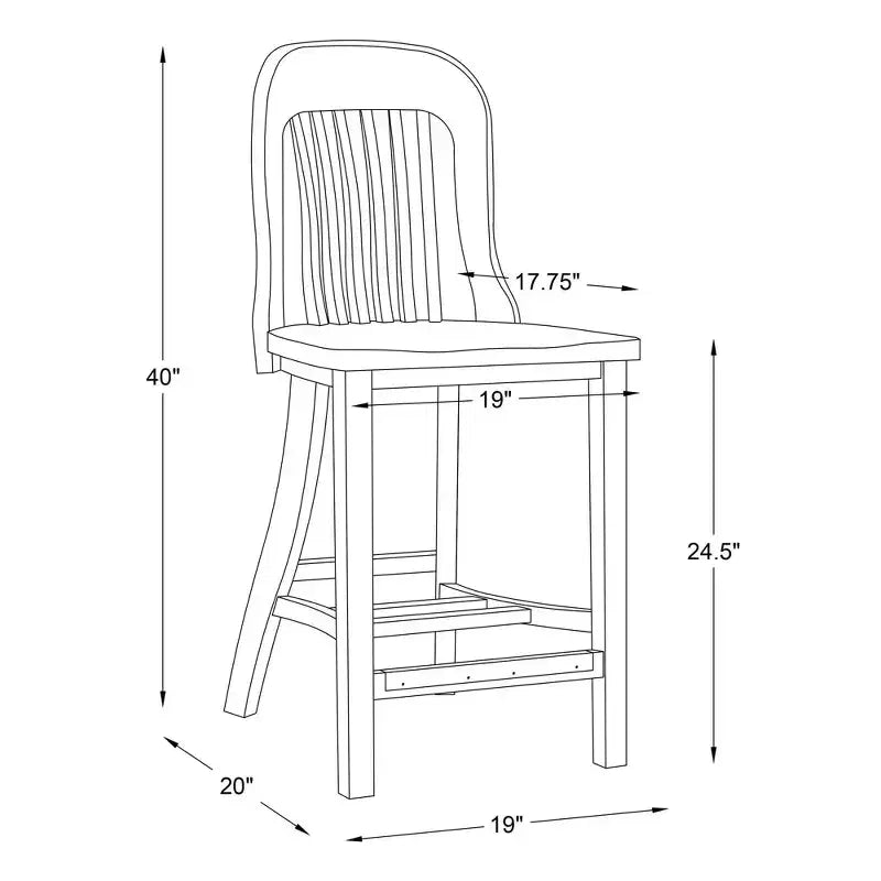 Set of 2 Kendall Counter Height Barstools - Linon