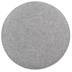 BirdRock Home Linen Foot Stool Ottoman with Metal Base - Grey