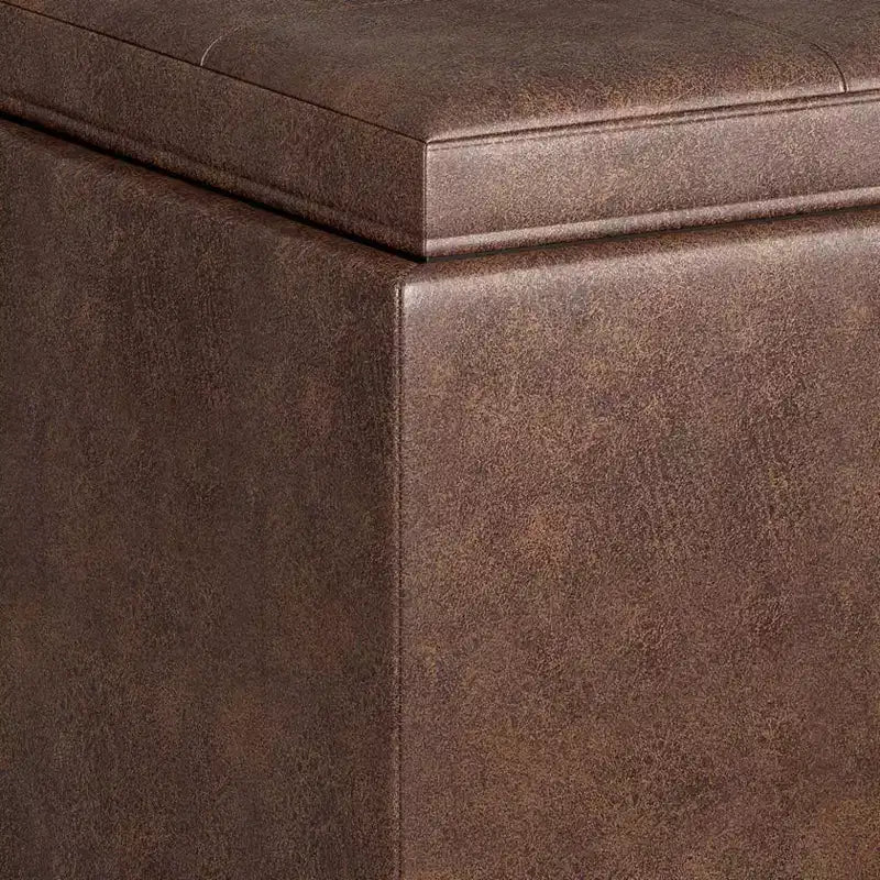 Lot de 5 poufs/bancs de rangement Franklin effet vieilli - WyndenHall