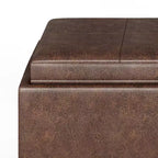 Lot de 5 poufs/bancs de rangement Franklin effet vieilli - WyndenHall