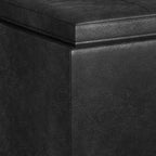 Lot de 5 poufs/bancs de rangement Franklin effet vieilli - WyndenHall